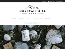 Tablet Screenshot of mountaingirlsoap.com
